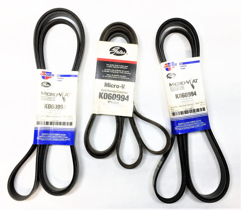 GATES/CARQUEST Micro-V Serpentine Belt (13/16"x 99-7/8") K060994 [Lot of 3] NOS