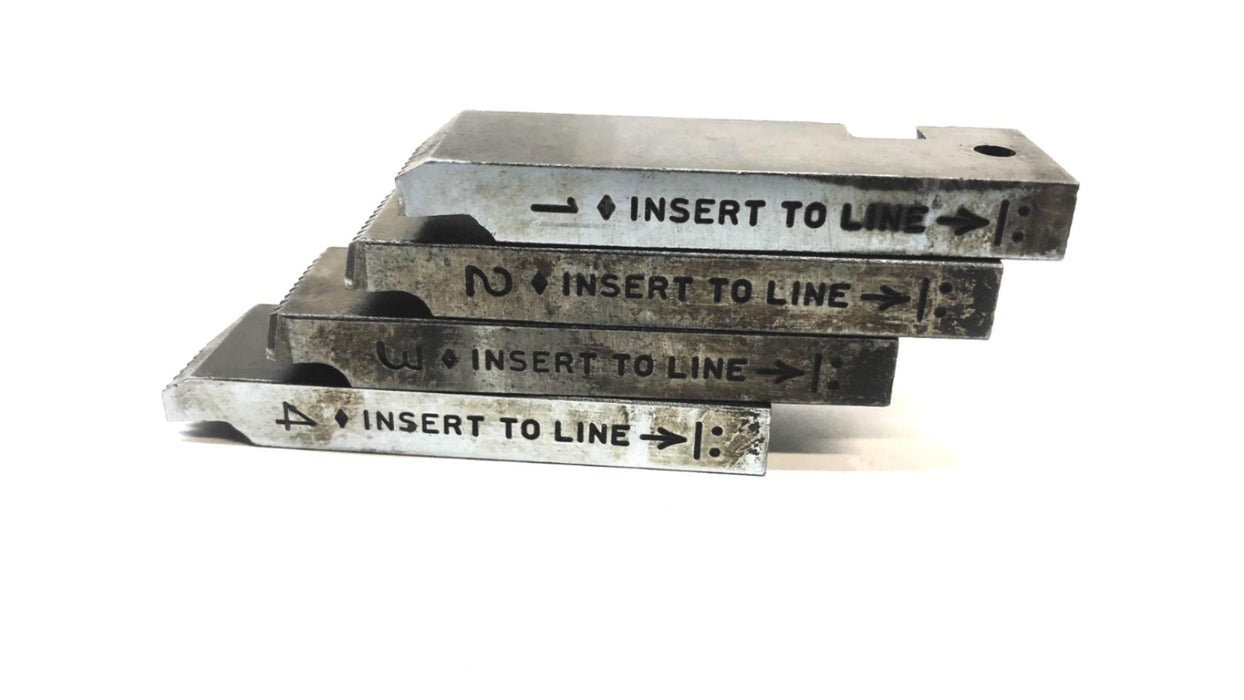 Ridgid Set of (4) 3/8 INCH - 16 N.C. 500B Bolt Dies USED