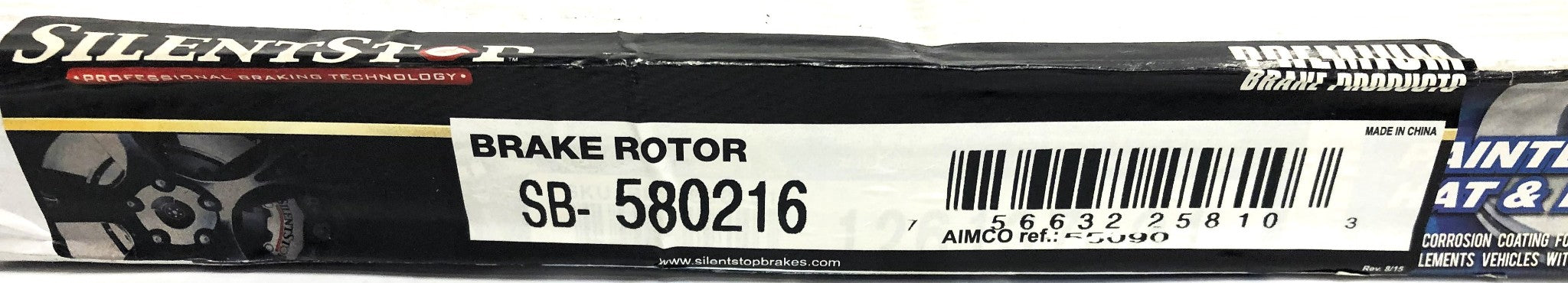 Silent Stop DuraGo Disc Brake Rotor SB-580216 (BR55090-01) NOS