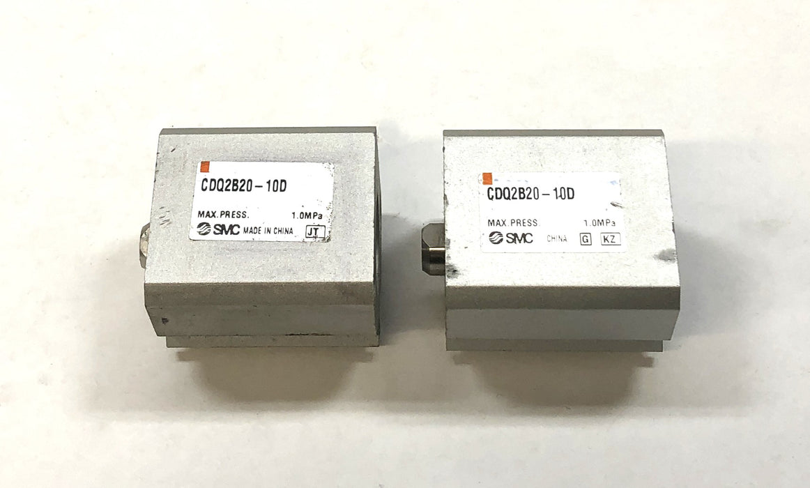 SMC Compact Pneumatic Air Cylinder (No Hardware) CDQ2B20-10D [Lot of 2] NOS