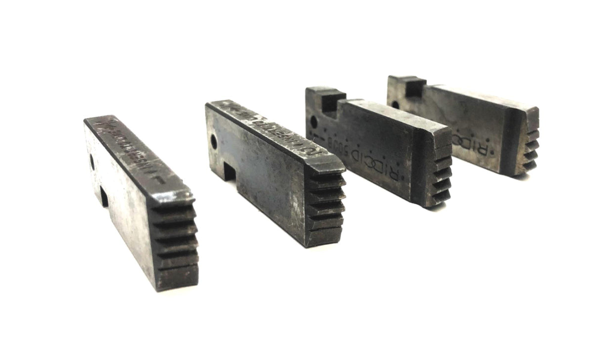 Ridgid Set of (4) 7/8 INCH - 9 N.C. 500B Bolt Dies USED
