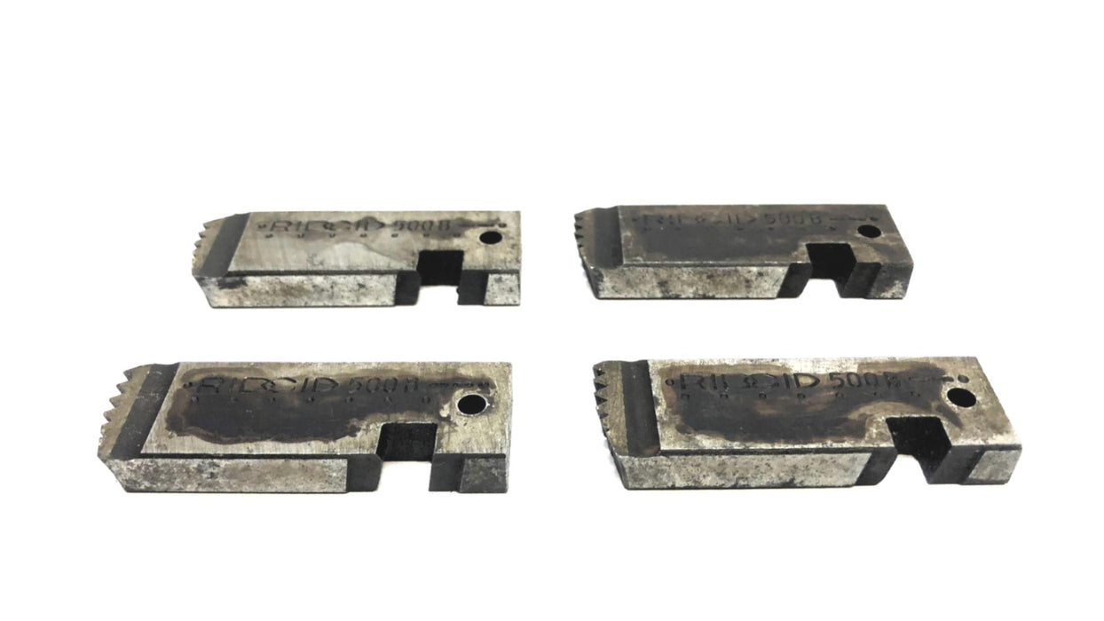 Ridgid Set of (4) 7/8 INCH - 9 N.C. 500B Bolt Dies USED