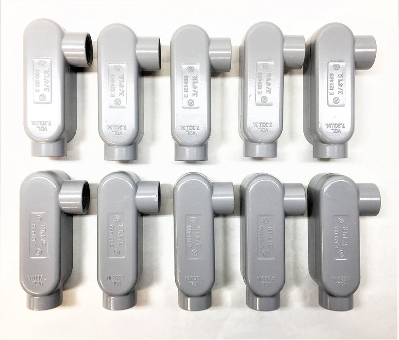 STEEL ELECTRIC 3/4" Conduit Bodies Threaded Type-LR Pack (10pcs) E121488 NOS