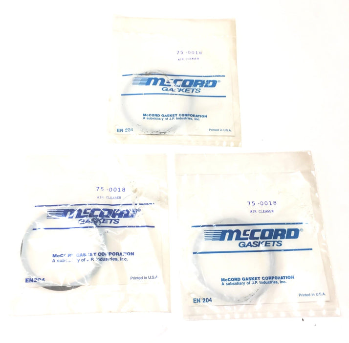 McCord Air Cleaner to Carburetor Gasket 75-0018 [Lot of 3] NOS