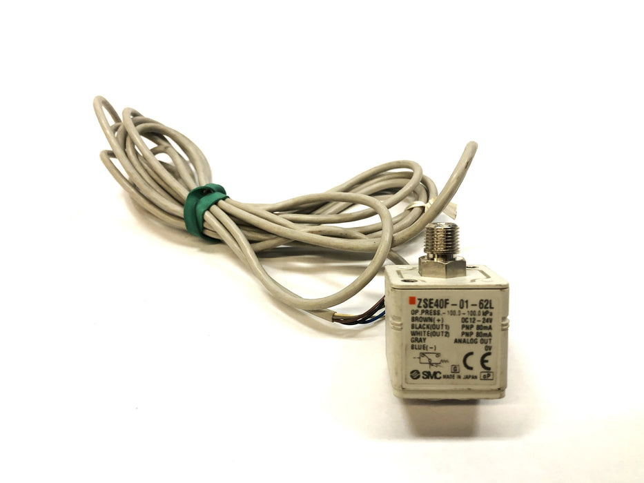 SMC Digital Display Pressure Sensor ZSE40F-01-62L NOS