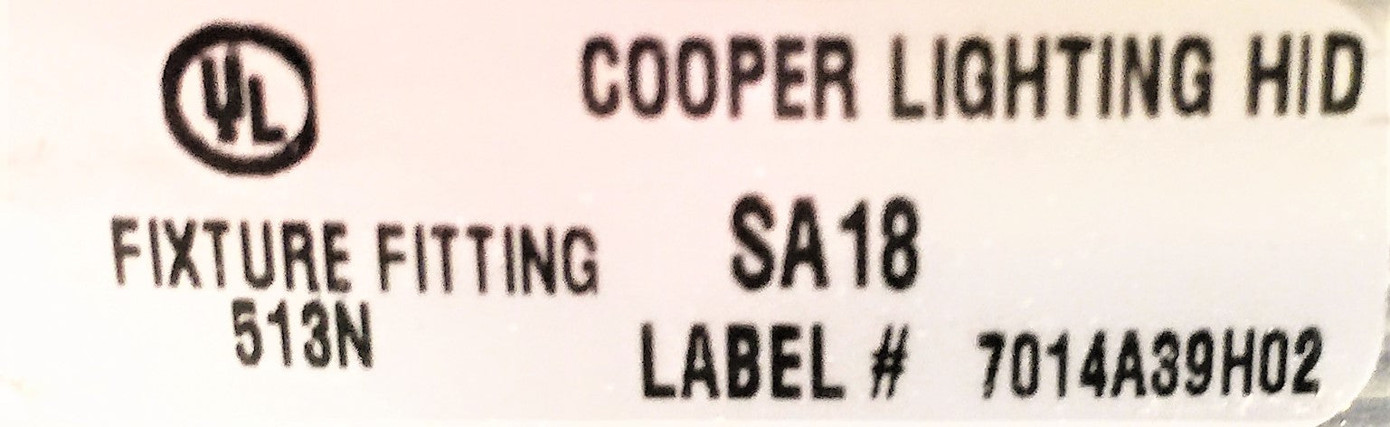 COOPER LIGHTING Fixture Fitting SA18 NOS
