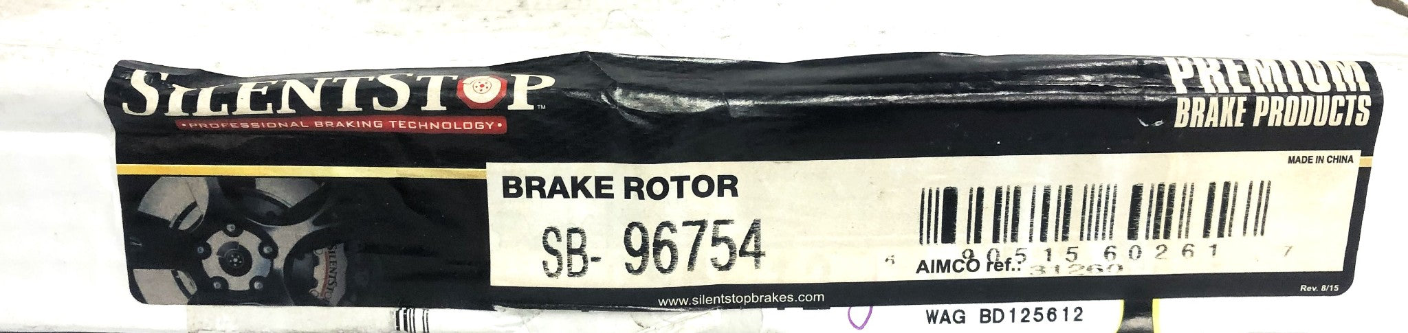 Silent Stop Disc Brake Rotor SB-96754 NOS