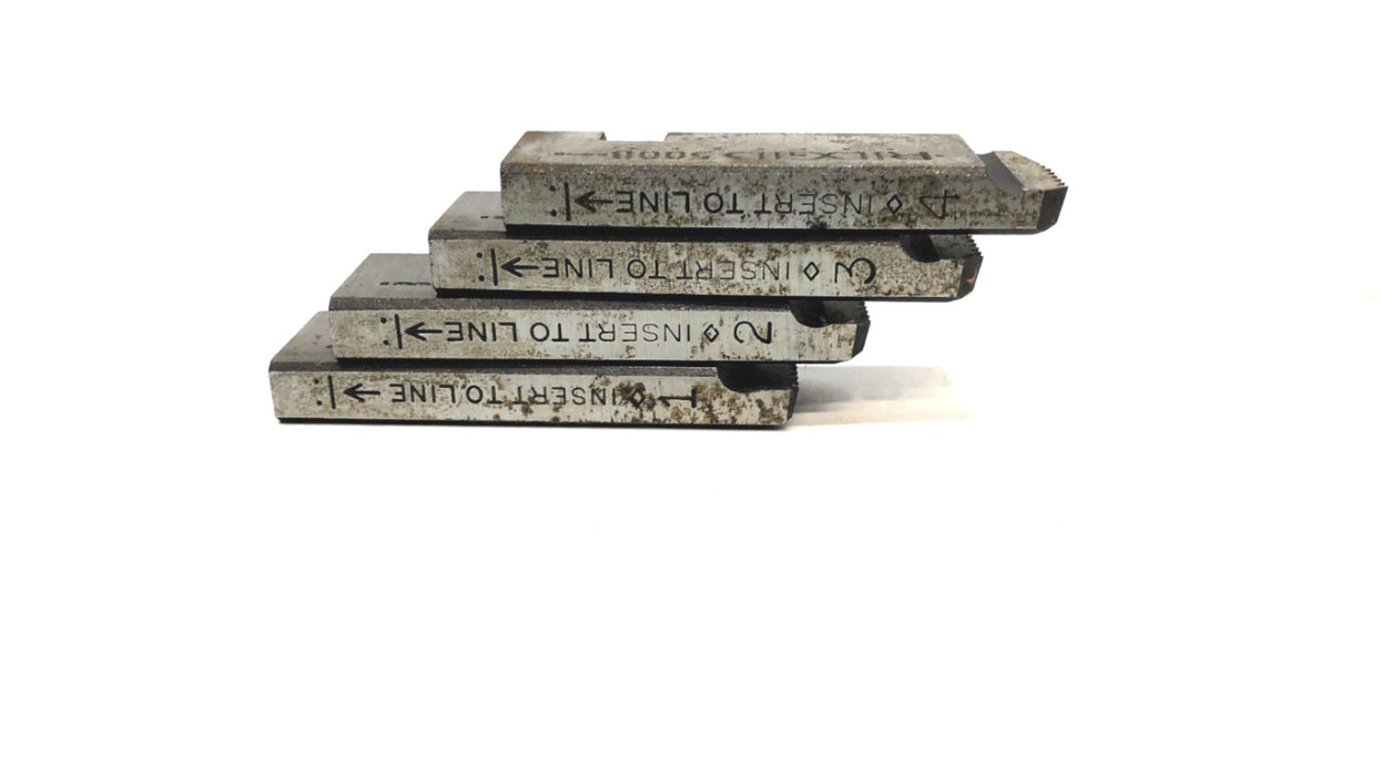Ridgid Set of (4) 3/8" - 16 UNC RH Alloy Steel 500B Bolt Dies 48465 USED
