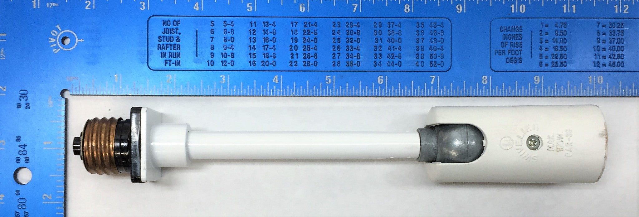 SWIVELIER 5" Single Light Stem Flex Swivel Screw-In Light Extender L21705 NOS