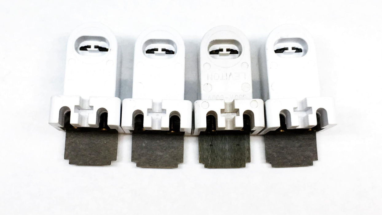 Leviton 660 W 600 V Double Contact Fluorescent Socket Plunger 465 [Lot of 4] NOS