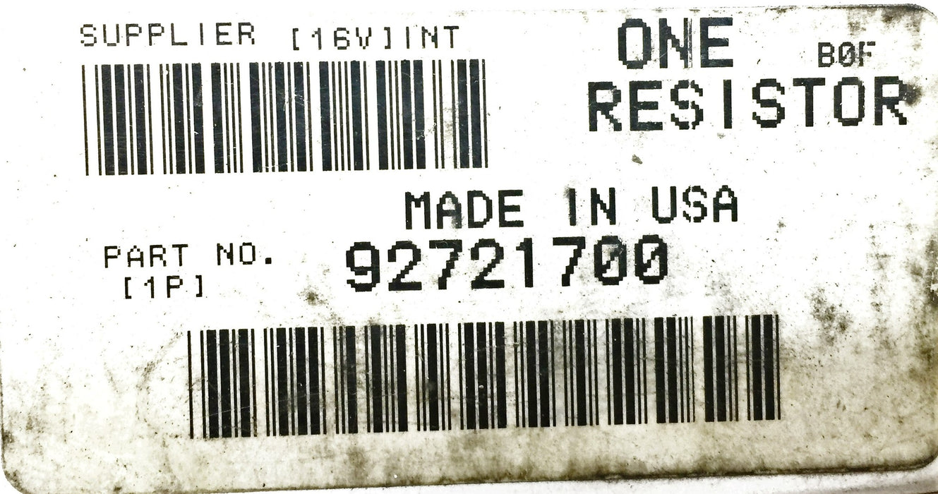 International/Navistar Resistor 92721700 (2511173) NOS