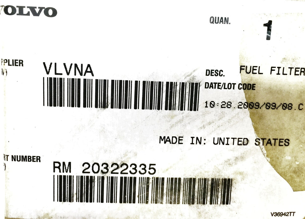 Volvo Fuel Filter RM20322335 NOS