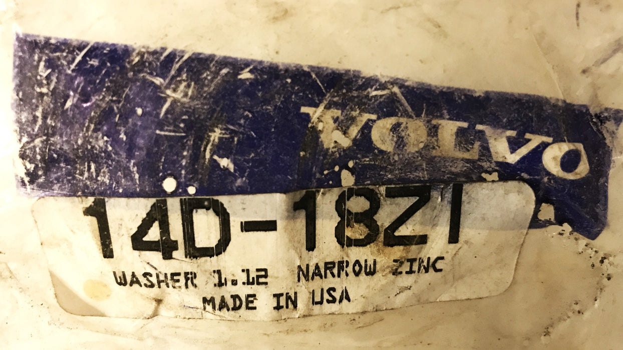 Volvo Yellow Zinc-Plated Steel Flat Washer CH14D-18ZI [Lot of 8] NOS