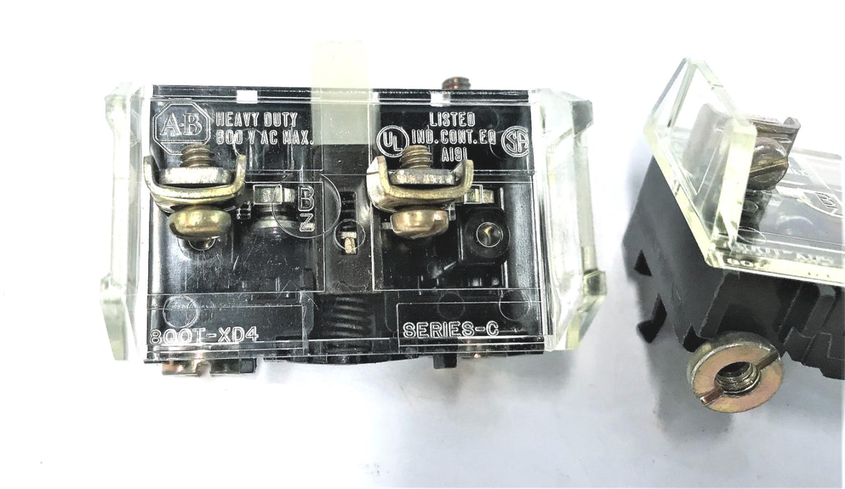 Allen-Bradley Late Break Contact Block Series C 800T-XD4 [Lot of 3] NOS