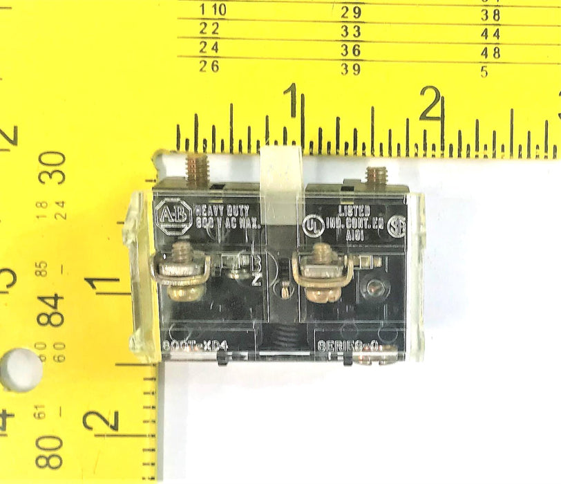 Allen-Bradley Late Break Contact Block Series C 800T-XD4 [Lot of 3] NOS