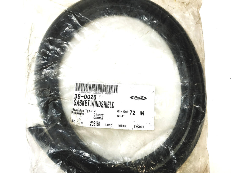 Pierce Windshield Seal Weatherstrip Gasket 72 Inch 35-0026 NOS