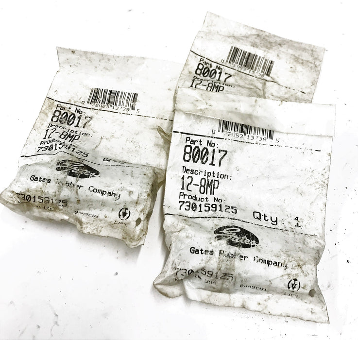 Gates Hydraulic Fitting 80017 [Lot of 3] NOS