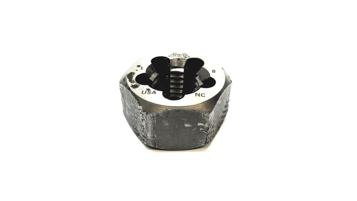 Greenfield Tap & Die GTD 1 INCH - 8 NC Hex Threading Die USED