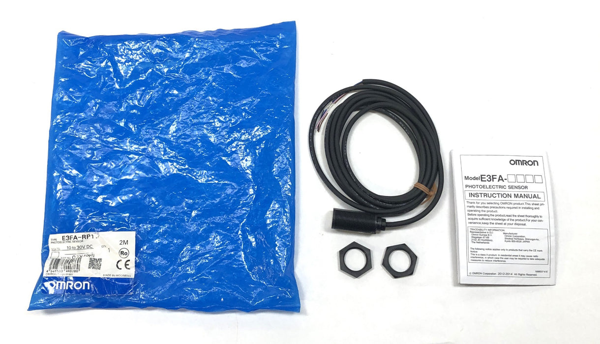 Omron 10-30V DC Photoelectric Sensor E3FA-RP11 [Lot of 2] NOS