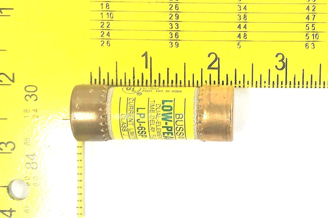 Bussmann Low-Peak Dual-Element Time-Delay Fuse LPJ-6SP NOS