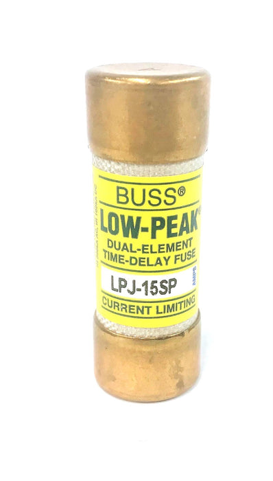 Bussmann Low-Peak Dual-Element Time-Delay Fuse LPJ-15SP NOS
