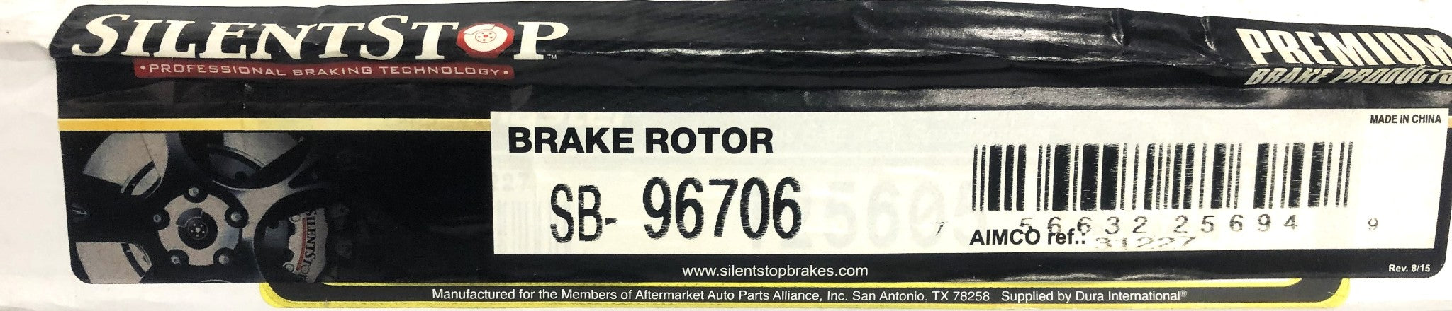 Silent Stop DuraGo Disc Brake Rotor SB-96706 (31227) NOS