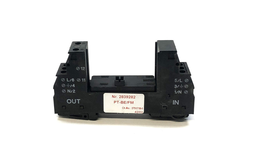 Phoenix Contact Protective Plug Base 2839282 (PT-BE/FM) NOS