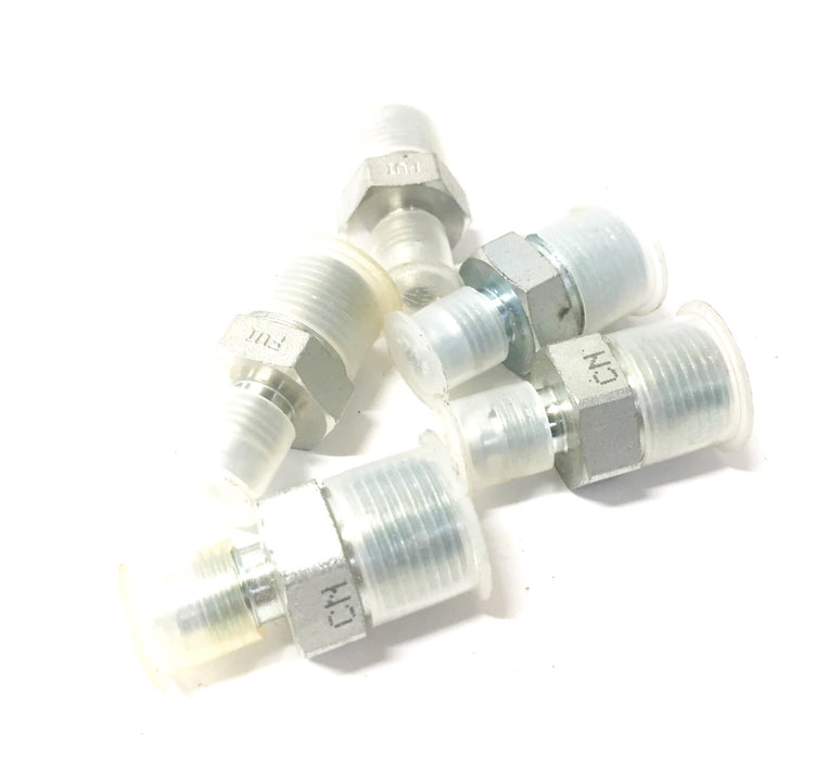 FUI 7/16" Male JIC x 3/8" O.D. Male Pipe Hydraulic Fitting [Lot of 5] NOS