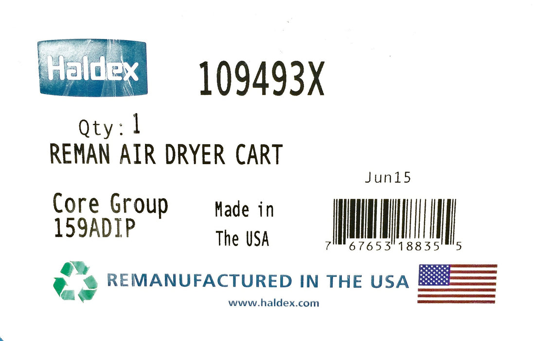 Haldex Air Dryer Cart 109493X REMANUFACTURED