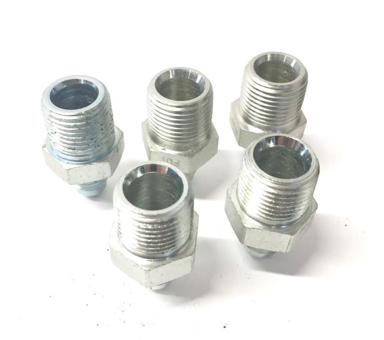 FUI 7/16" Male JIC x 3/8" O.D. Male Pipe Hydraulic Fitting [Lot of 5] NOS