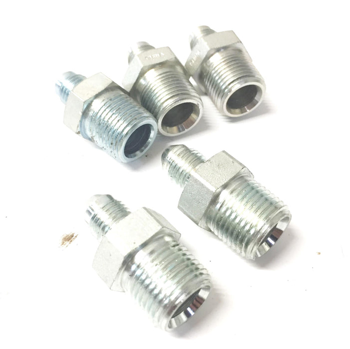 FUI 7/16" Male JIC x 3/8" O.D. Male Pipe Hydraulic Fitting [Lot of 5] NOS