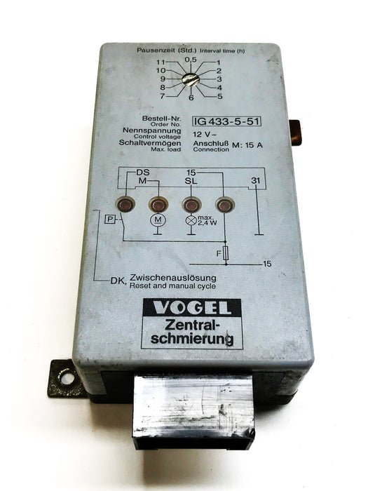 Vogel Central Lubrication Controller IG433-5-51 USED
