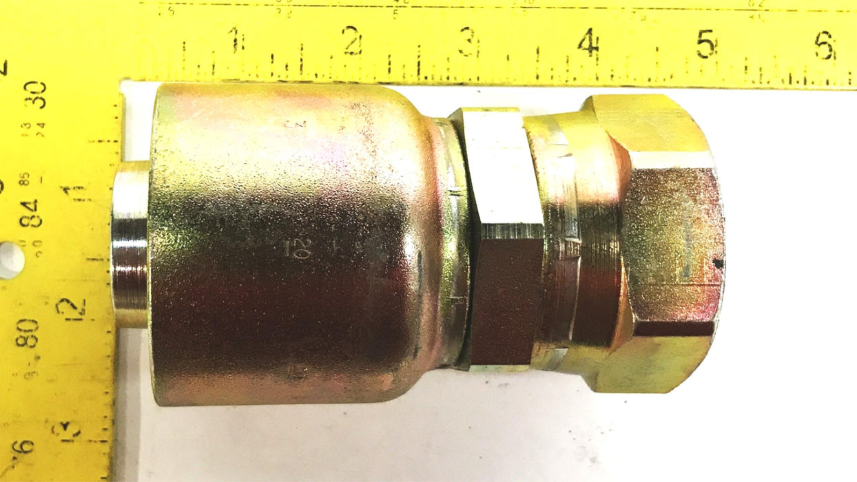 Unbranded 1-1/4" Hydraulic Hose Fitting (Zinc Coated) 43-20-R1-R2-R3 NOS