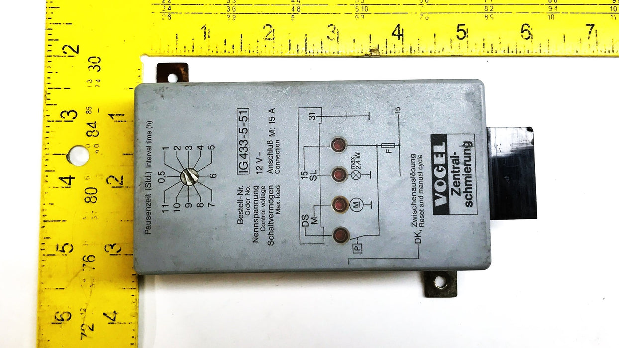 Vogel Central Lubrication Controller IG433-5-51 USED