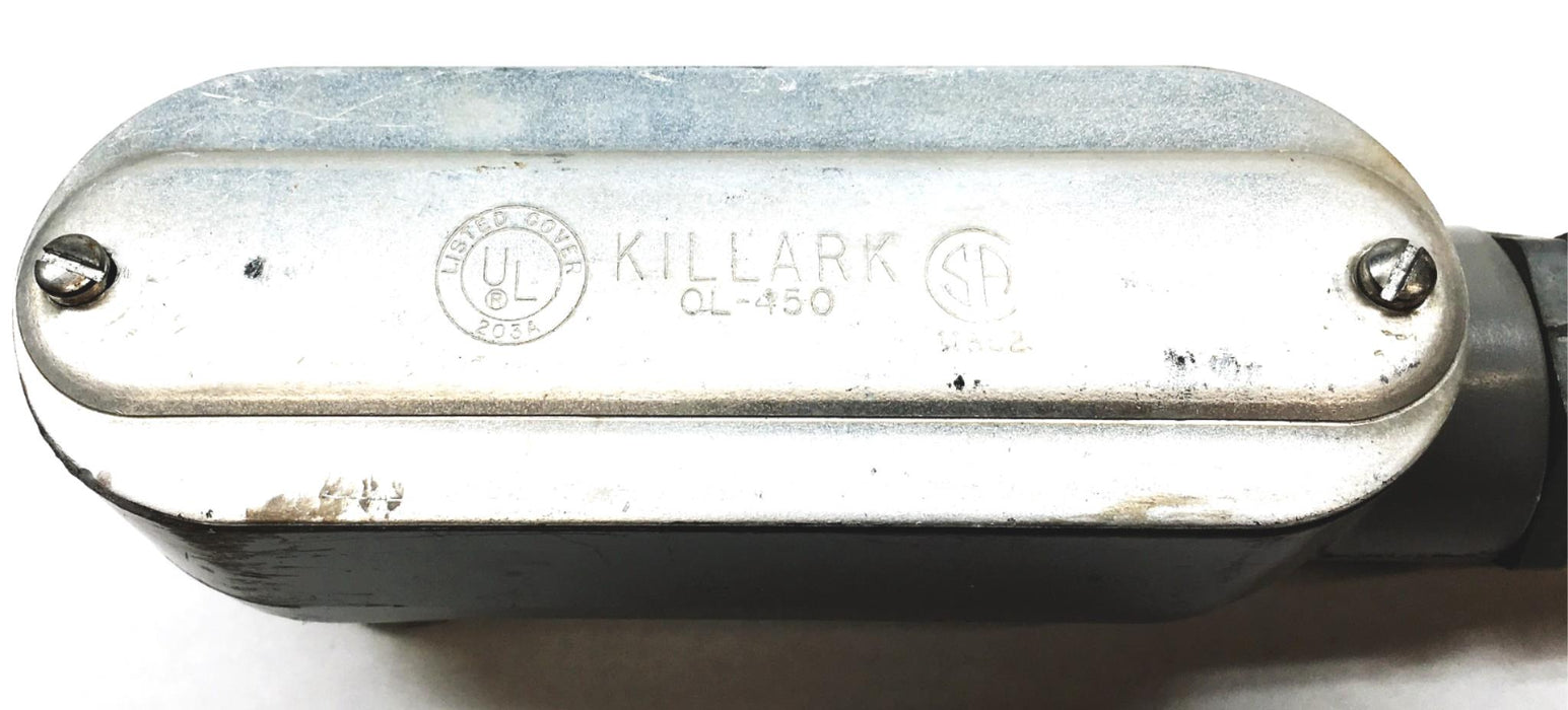 Killark 1-1/4 Inch Conduit Outlet Body With Cover OL-450 OLB-4 NOS
