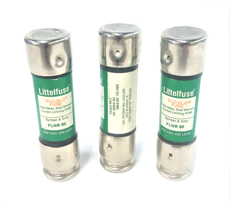 Littelfuse Slo-Blo Fuse FLNR 60 [Lot of 3] NOS