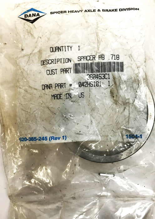 Dana Spicer Spacer 042HS101-1 (PB-718) NOS