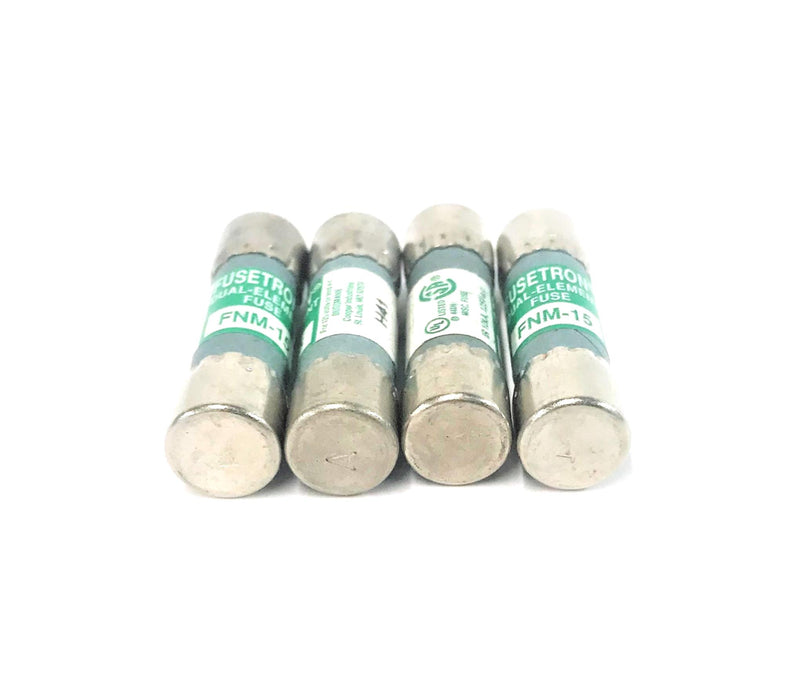 Bussmann Fusetron Dual-Element Fuse FNM-15 [Lot of 4] NOS