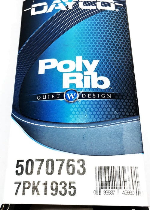 Dayco Poly Rib Quiet Design Serpentine Belt 5070763 (7PK1935) NOS