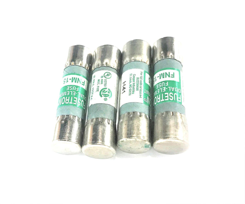 Bussmann Fusetron Dual-Element Fuse FNM-15 [Lot of 4] NOS