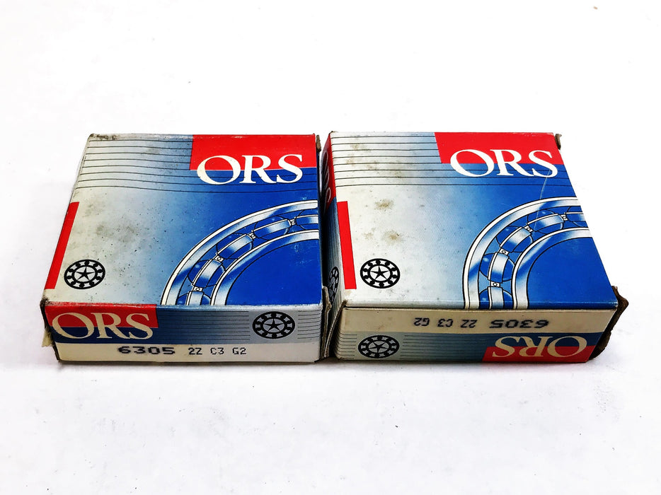 ORS Single Row Radial Bearing 6305 ZZ C3 [Lot of 2] NOS