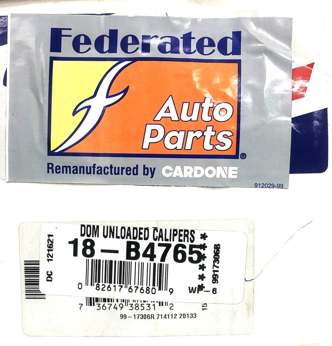 Cardone Federated Disc Brake Caliper 18-B4765 REMANUFACTURED