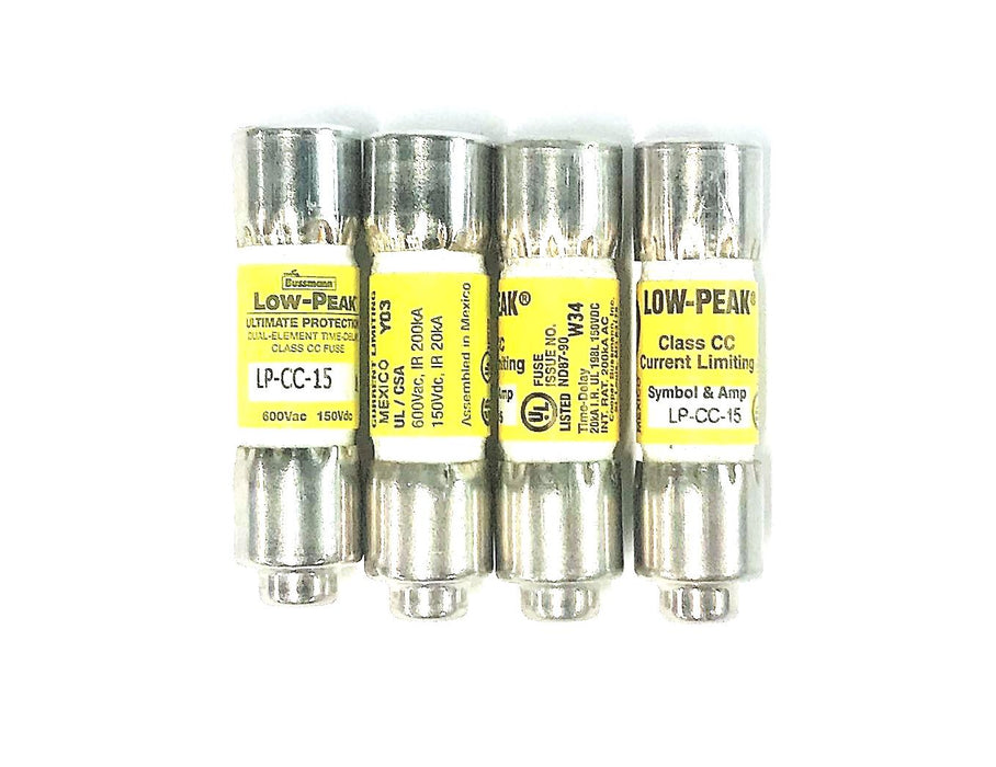 Bussmann Low-Peak Class CC Fuse LP-CC-15 [Lot of 4] NOS
