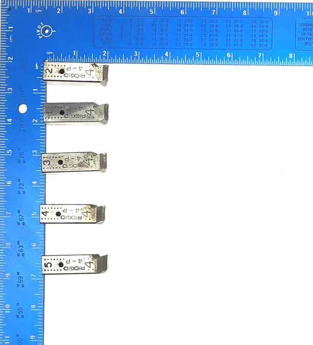 Ridgid Pack of (5) 4 INCH NPT 4P Pipe Threading Dies USED