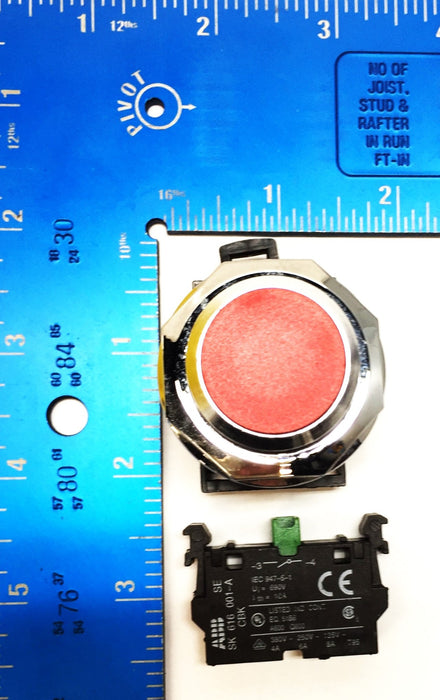 ABB 30mm Red Push Button Assembly CBG-MPR10 NOS