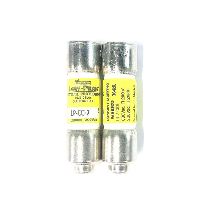 Bussmann Low-Peak Class CC Fuse LP-CC-2 [Lot of 2] NOS