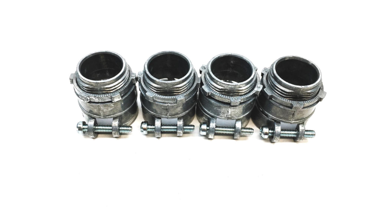 Neer 1 Inch Straight Die Cast Squeeze Type Connector SC-100 [Lot of 4] NOS