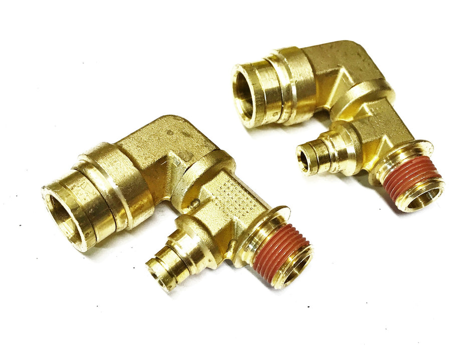 Parker Dual Port Brass Male Swivel Elbow VS189PMTR-10-4-6 [Lot of 2] NOS