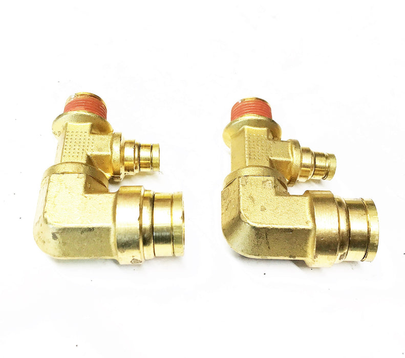 Parker Dual Port Brass Male Swivel Elbow VS189PMTR-10-4-6 [Lot of 2] NOS