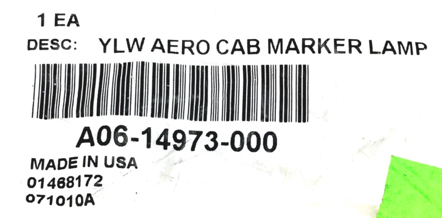 Grote Yellow Aero Cab Marker Lamp A06-14973-000 NOS